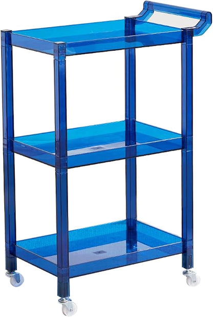 Acrylic Utility Rolling Cart, 3-Tier Clear Acrylic Storage Cart by Dachsy
