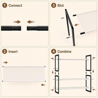 2-Tier Shoe Rack for Closet & Entryway, Stackable Shoe Organizer, - Image 7