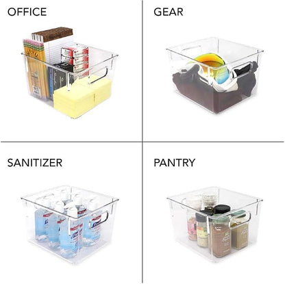 Isaac Jacobs 3-Pack Medium Clear Storage Bins - Image 3