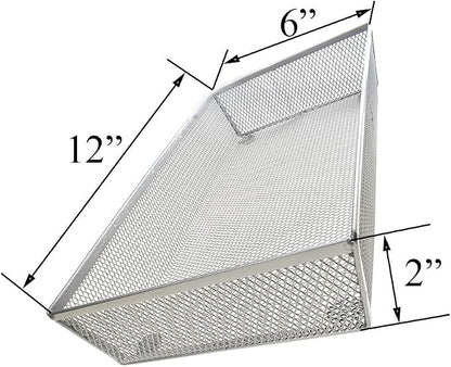 HAHIYO Stackable Mesh Tray Cup 12 x 6 x 2 inches Sturdy Container - Image 3