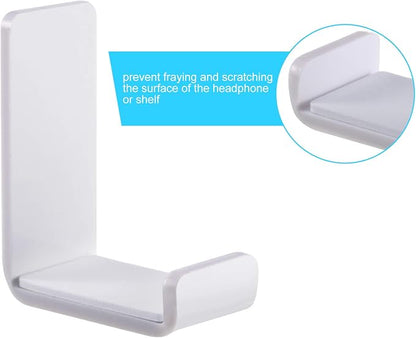 Weewooday 4 Pieces Headphone Hanger Headset Stand Holder Adhesive Wall Mount - Image 3