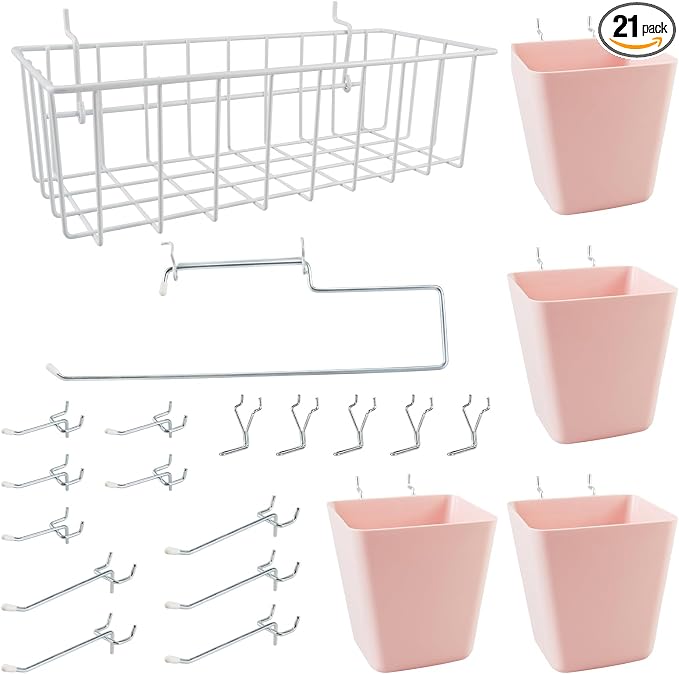 G.CORE Peg Board Organizer 21 Pack, Pegboard Accessories by GCORE