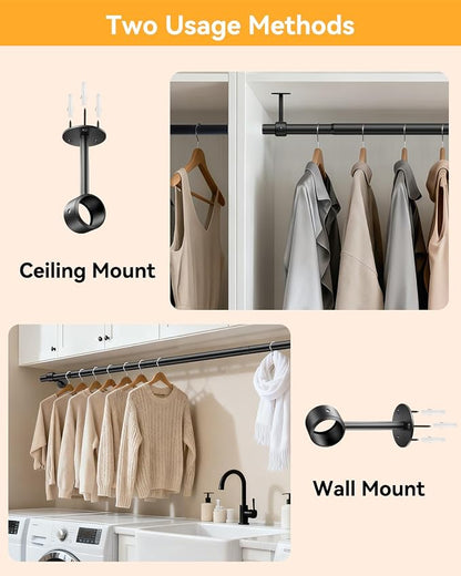 Supforce Ceiling Mounted Closet Rods - Image 3