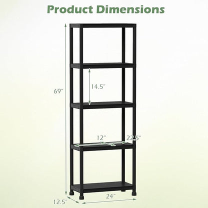 GIANTEX 5-Tier Heavy-Duty Plastic Storage Shelves | Freestanding Garage - Image 3