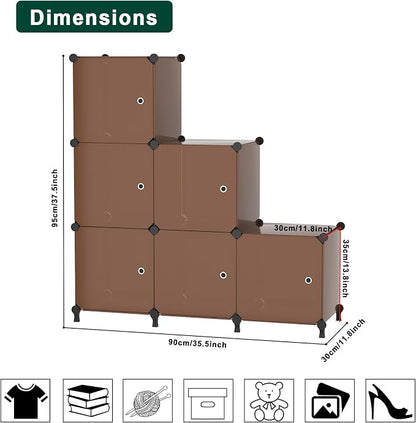 Cube Storage Organizer, 6-Cube Shelves Unit - Image 3