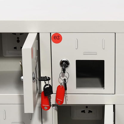 9 Slot Cellphone Charging Station Cell Phone Locker Cellphone Storage Cabinet - Image 5