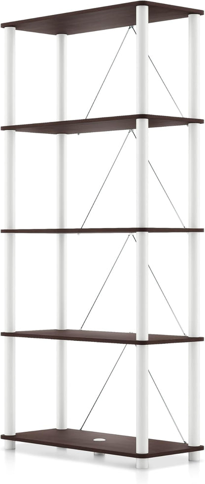 HOMES: INSIDE + OUT Apexa Modern 5-Tier Wide Shelving Units, Collectibles by HOMESInsideOut