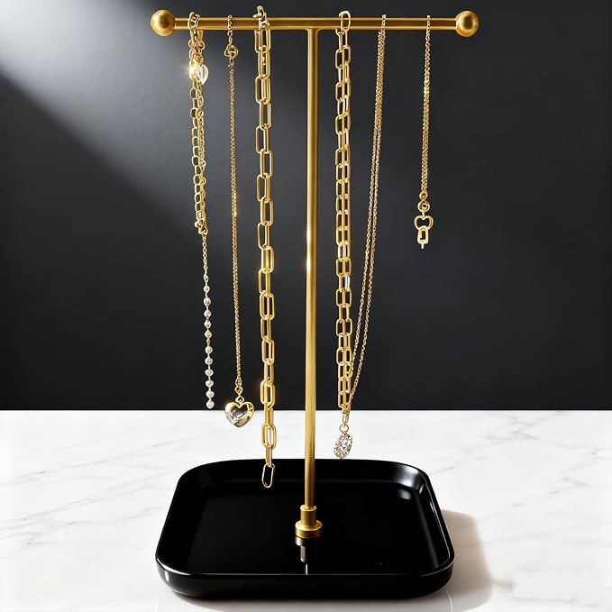 VROOMIUM Necklace Holder- Ceramic Base 1ft Height Jewelry Organizer Stand by VROOMIUM-BETTERDESIGN