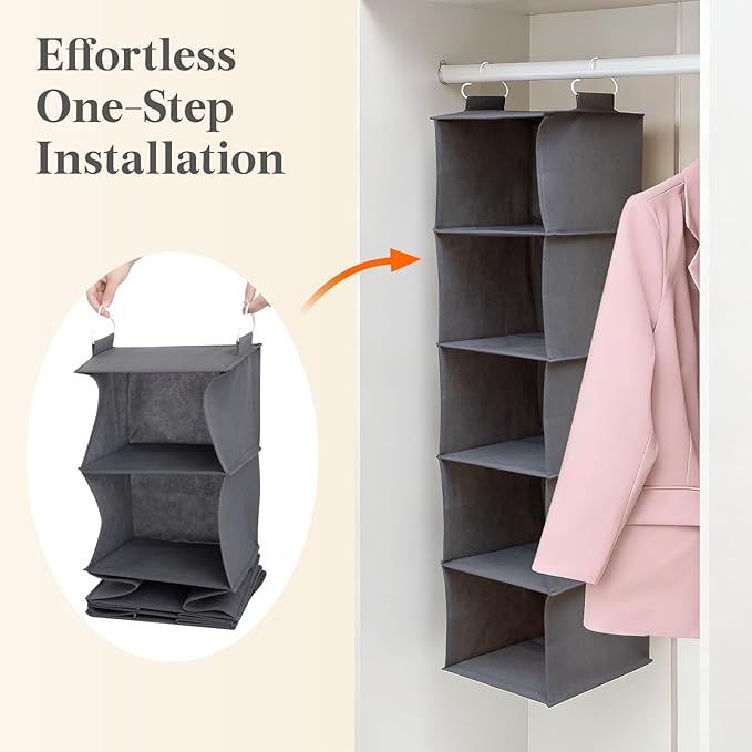 Lifewit 5 Tier Hanging Closet Organizer and Storage - Image 6