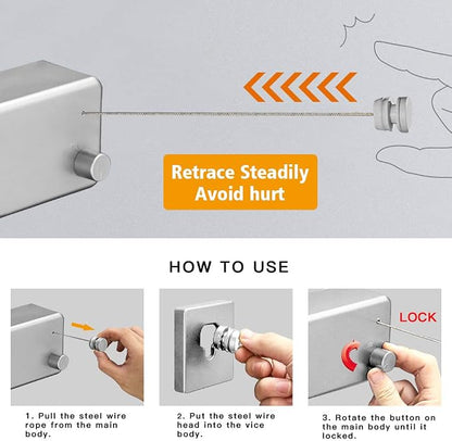 BESy Retractable Clothesline ABS case+Aluminum Dryer - Image 3