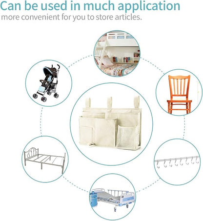 Bseash Bunk Bed Organizer, Bedside Caddy Hanging Bed Organizer Storage Bag 8 - Image 5