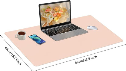 Bloss Pink Desk Mat, Leather Desk Pad, Desk Matt - Image 4