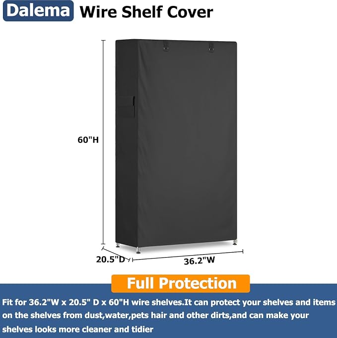 Storage Shelf Cover, Outdoor Heavy Duty 600D 36.2''W x 20.5''D x 60''H - Image 3