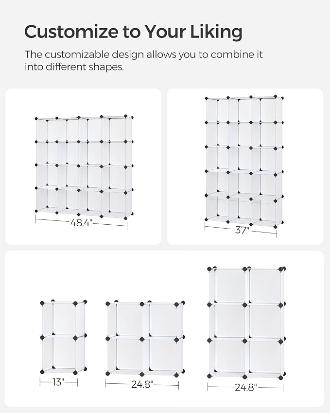 SONGMICS Cube Storage Organizer, Book Shelf, Closet Organizers and Storage - Image 6