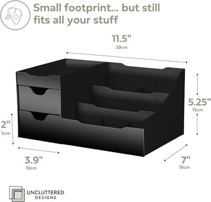 Uncluttered Designs Large Black Vanity Organizer - Image 3
