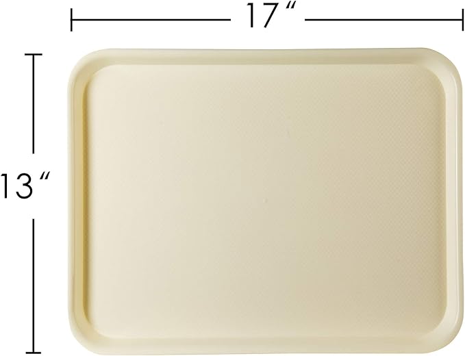 Eslite Rectangular Plastic Serving Trays, Fast Food Serving Cafeteria Trays - Image 4