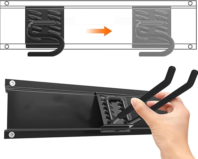 Garage Hooks, Quick and Easy Installation, 1 Set, Shed Basement Storage Hooks - Image 9