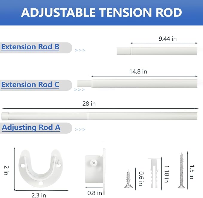 Closet Rod, 17 to 82 Inch Closet Rods - Image 5