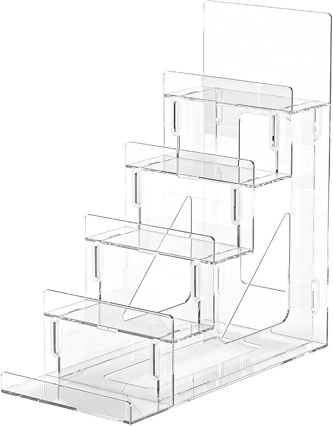 Acrylic Clear Wallet Organizer Holder, Purse Table Display Storage Rack by Ausalivan
