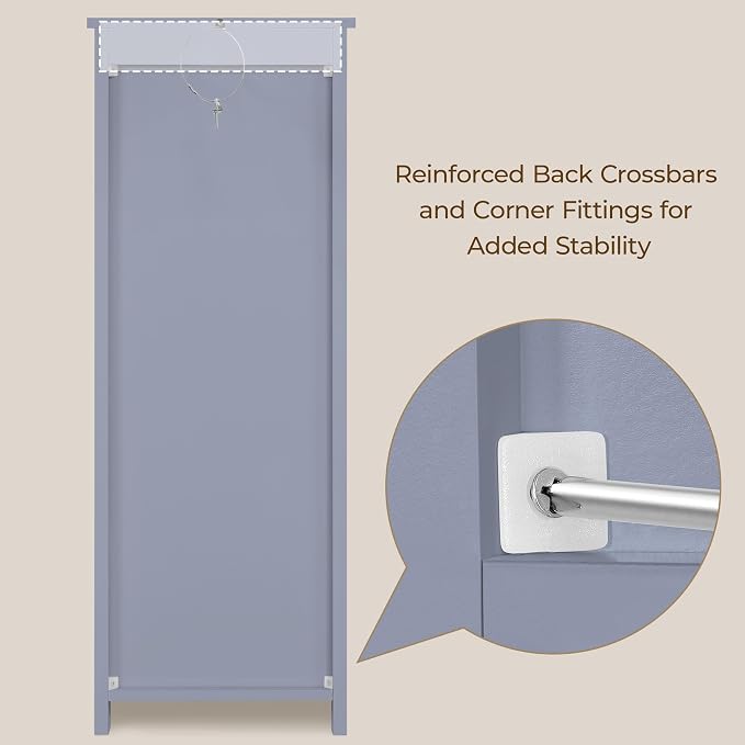 Yaheetech Bathroom Storage Cabinet, Beside Toilet or Vanity, Beadboard Tower - Image 9