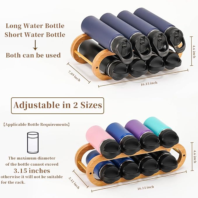 Navtcow Wine Rack and Water Bottle Organizer 2 in 1 - Image 3