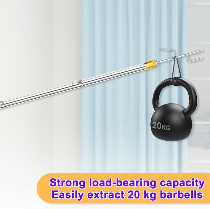 Clothes Hook Pole, 29-71" Adjustable Extension Clothing Hook Pole | Closet Hook - Image 4