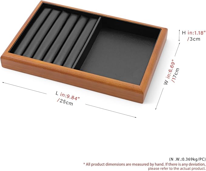 Oirlv Solid Wood Multifunctional Ring Earrings Studs Bangle Jewelry Organizer - Image 8