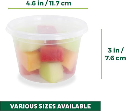 Freshware Food Storage Containers 16 oz Plastic Deli Containers - Image 3