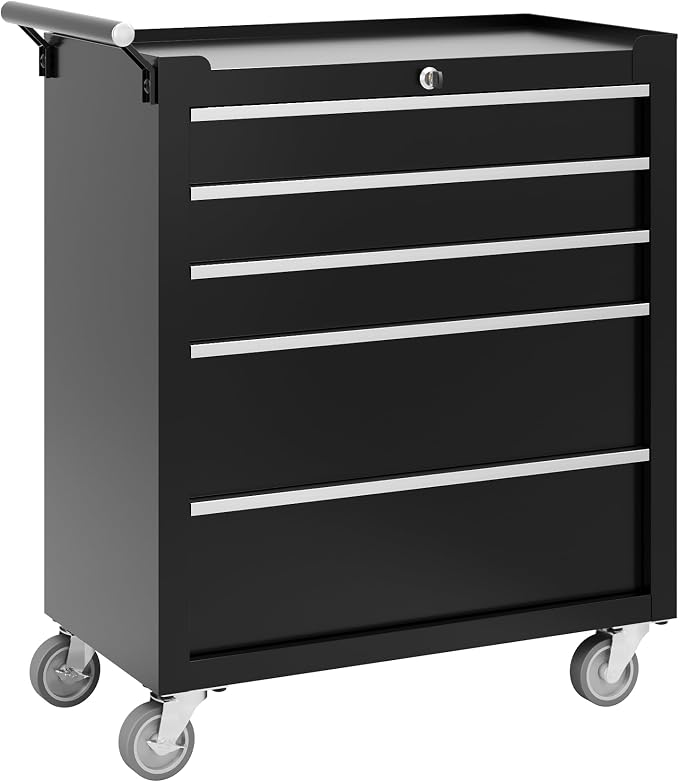 Garvee Rolling Tool Chest, 5 Drawers Tool Storage Cabinet, Toolbox by Garvee