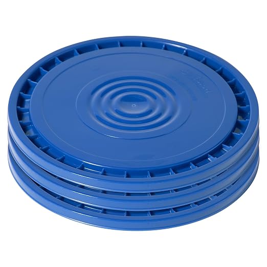 Meranti Reusable Easy Peel 3.5, and 7 Gallon Bucket Lid | Food Grade | 3 pack by MerantiHomeGarden