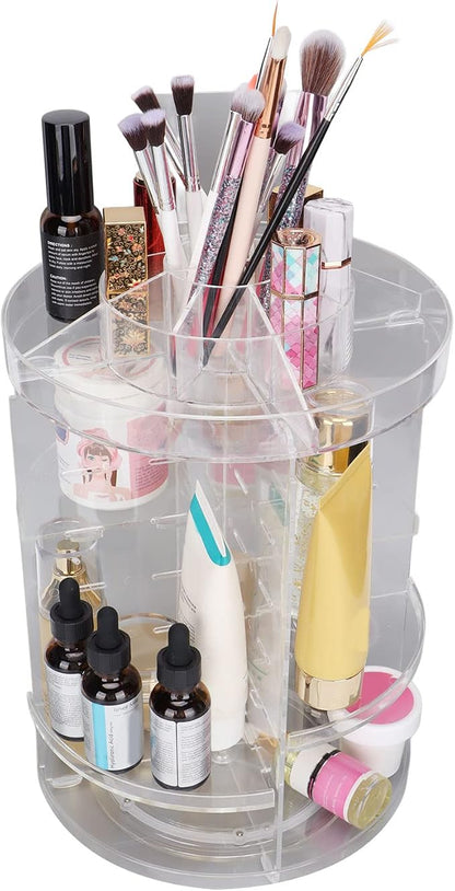 Makeup Organizer, 360 Degree Rotating Adjustable Large Capacity Jewelry Storage - Image 9