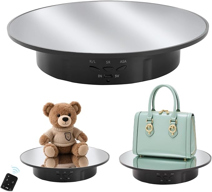 Rotating Display Stand Turntable Stand Black Spinning Stand by GOHASPW