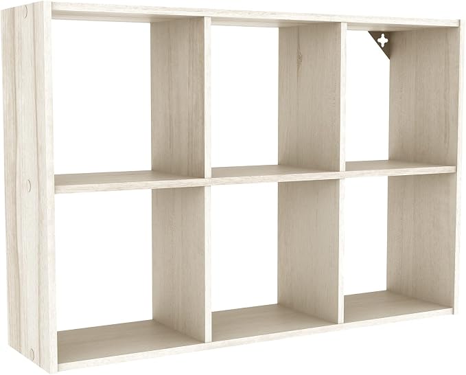 ClosetMaid 5430 Mini 6-Cube Desktop or Wall Mount Organizer, Bleached Walnut by Unknown