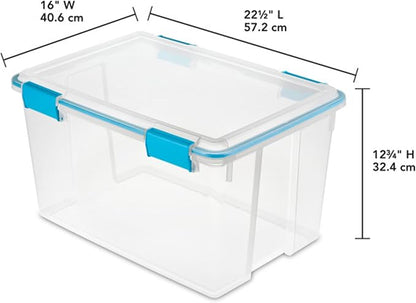 Sterilite 4-Pack Gasket Box, Weather-Resistant Storage Bins - Image 2