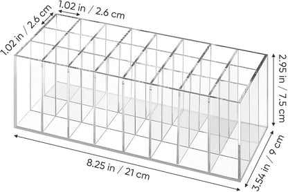 Lipstick Organizer Display, 24 Slot Thick Clear Acrylic Lipstick Holder - Image 4