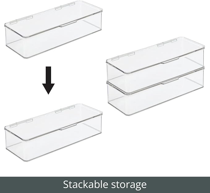 mDesign Long Plastic Playroom/Gaming Storage Organizer Box Containers - Image 5
