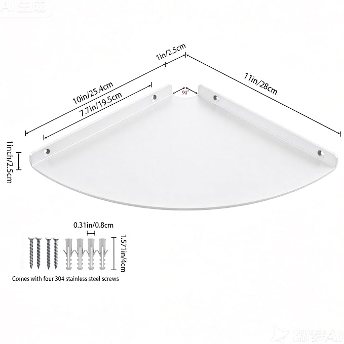 11 Inch Corner Shelf - Image 3