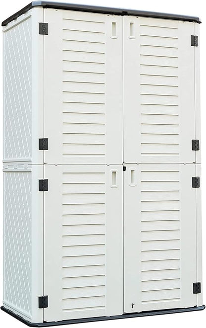 Kinying Outdoor Storage Cabinet, Vertical Storage Shed Perfect to Store Patio by KINYING