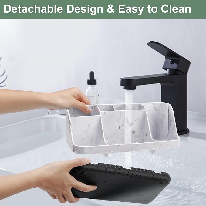 Marble Bathroom Countertop Organizer - Image 4