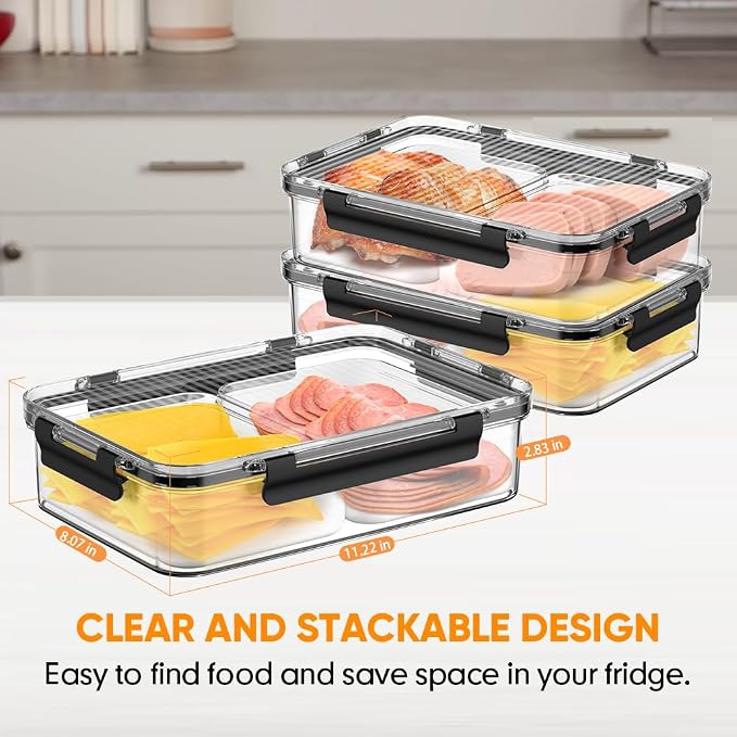 Deli Meat Container for Fridge Organizers and Storage, Ham and Cheese Container - Image 5