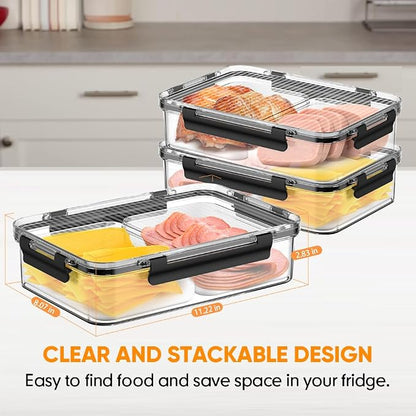 Deli Meat Container for Fridge Organizers and Storage, Ham and Cheese Container - Image 5