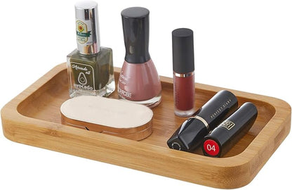 Qtip Holder With Vanity Tray, Glass Apothecary Jars With Lids - Image 3