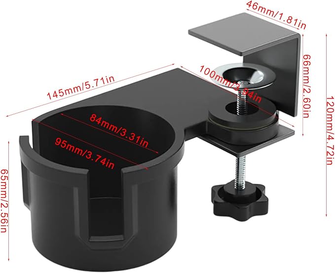Upgraded 180 Degree Rotating Desk Clamp Organiser Cup Holder - Image 3