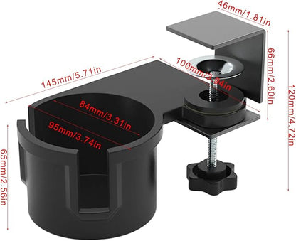 Upgraded 180 Degree Rotating Desk Clamp Organiser Cup Holder - Image 3