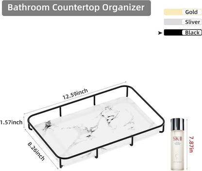 Vanity Tray Makeup Organizer Cosmetics Storage Bathroom Skincare Organizer - Image 2