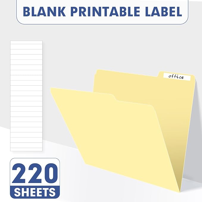 File Folder, PANDRI 220 Pack File Folder, 1/3 Cut Tab, Letter Size, Filing - Image 3
