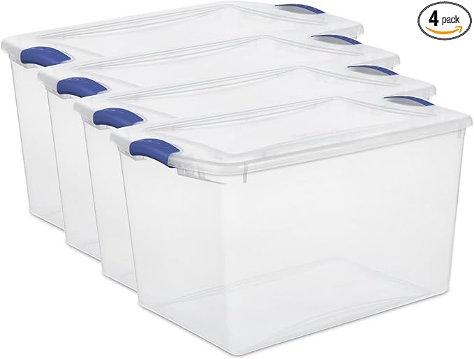 66 Quart Storage Bins with Lids by Unknown