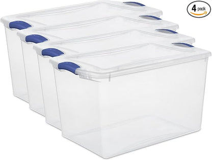 66 Quart Storage Bins with Lids by Unknown