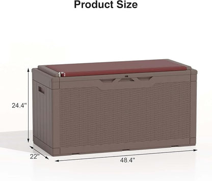 Patiolife 100 Gallon Resin Deck Box - Image 8