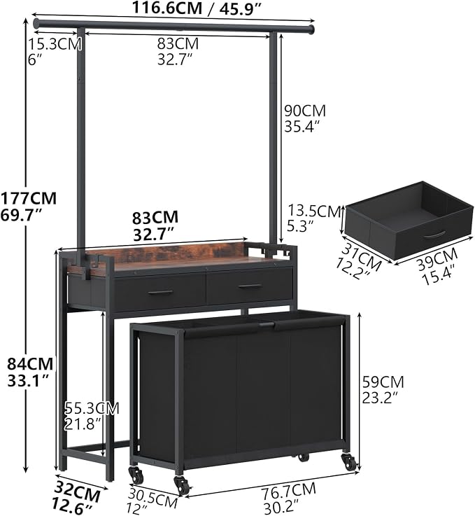 STIKELY Laundry Sorter Hamper - Image 7